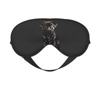 Cute Black Pug Dog-Standard-Scale-2_00x Print Soft Eye Mask Beneficial Block Light Nap Night Use Travel Camping Meditation Yoga