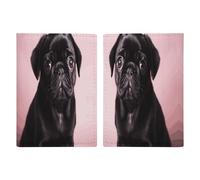 Cute Black Pug Leather Passport Holder Covers Case Minimalist Passport Sleeve Travel Wallet Passport Book Holders for Women Men, style, 20.3x13.8cm