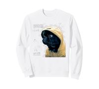 Cute Black Pug Motif For Pug Lovers For Rainy Days & Pug Mom Sweatshirt