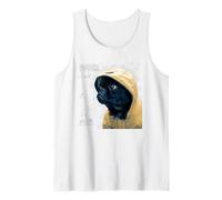 Cute Black Pug Motif for Pug Lovers for Rainy Days & Pug Mom Tank Top