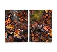 Cute Black Pug Passport Wallet Travel Passport Holder Pu Passport Cover Slim Card Case Cover for Women Men Leather Holder Case Travelling Essentials, Monarch Butterflies, 20.3x13.8cm