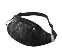 Cute Black Pug Printed Personalized Waist Bag, Lightweight and Versatile Crossbody Bag for Everyday and Outdoor Adventures