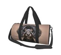 Cute Black Pug Travel Duffel Bag Sports Gym Bag, Lightweight Overnight Weekender Bag With Shoes Compartment Yoga Gym Sports Bag For Men Women