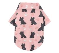 Cute Black Schnauzer Silhouette Summer Dog Polo Shirt Button Up Soft, Lightweight, and Breathable Short Sleeve Pet T-Shirt Doggy Sweatshirt Puppy Kitten Perfect for Everyday Wear, and