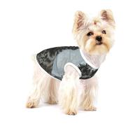 Cute Black Scottish Terrier Dog Art,Cotton Sleeveless Pet T-Shirt Soft Stretchy Puppy Breathable Vest,M