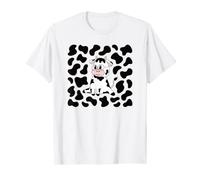 Cute Black White Cow Print Kawaii Animal Pattern Funny Nerd T-Shirt