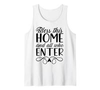 Cute Bless This Home - New Homeowners Housewarming Christian Tank Top