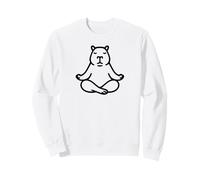 Cute Blk Capybara Yoga Lotus Meditation Zen Lover Sweatshirt