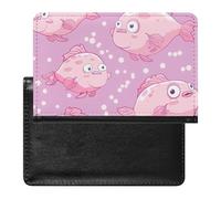 Cute Blob Fish Blobfish Passport Holder Cover Wallet Card Case with Vaccine Card Slot Travel Accessories for Women Men