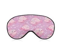 Cute Blob Fish Blobfish Sleep Mask Soft Blackout Eye Mask Eye Shade Cover with Adjustable Strap for Men Women