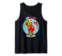 Cute Blood Donor Day Give Blood Save Lives Every Drop Counts Tank Top