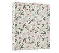 Cute Blooming White Floral 3 Ring Binder 1.5 Inch Round Ring Binder View Binder Holds 200 Documents for Home School Office Use