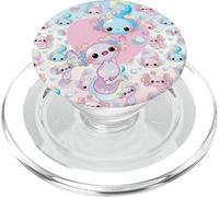 Cute Blue And Pink Axolotl Kawaii Axolotls PopSockets PopGrip for MagSafe