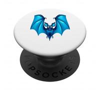 Cute Blue Bat with Funny wings PopSockets Adhesive PopGrip