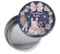 Cute Blue Bunny Tinplate Box for Chocolates and Candies | Sturdy Food Safe Tinplate, Small Portable Holiday Party Packaging, for Boys and Girls and Friends, Festive Use