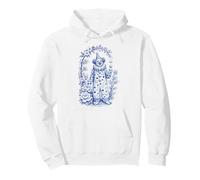 Cute Blue Chinoiserie Circus Clown Floral Design Circus Core Pullover Hoodie