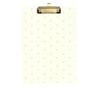 Cute Blue dots Thick clipboard Waterproof for Soccer Truck Driver Size 9 x 12.5 Tabla para escribir con Clip Gold Hold