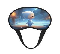 Cute Blue Fish Print Fashion Sleep Eye Mask for Men Women, 100% Blackout Eye Mask, Soft Covering Strong Light, Suitable for Travel/Yoga/Nap