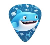 Cute Blue Fish Print Guitar Pick Comfortable Feel, Clear Sound, Multiple Thicknesses For Varied Tones