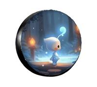 Cute Blue Fish Print Tire Covers Spare For Trailers, Universal Wheel Suitable For Various Vehicles