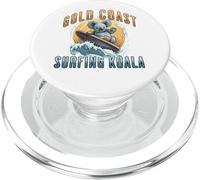 Cute Blue Koala Bear Surfing Australian Gold Coasts Surfers PopSockets PopGrip for MagSafe