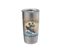 Cute Blue Koala Bear Surfing Australian Gold Coasts Surfers Stainless Steel Insulated Tumbler