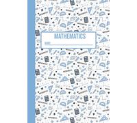 CUTE BLUE MATHS TOPIC SUBJECT NOTEBOOK: student pupil back to school grid squares (6x9 close to A5) academic academy secondary young t