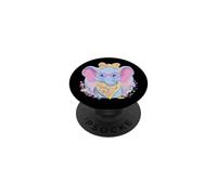 Cute Blue Pig Farm Portrait Animal Graphic Pink Glasses PopSockets Adhesive PopGrip