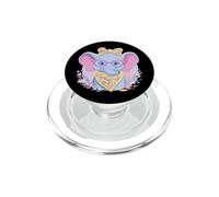 Cute Blue Pig Farm Portrait Animal Graphic Pink Glasses PopSockets PopGrip for MagSafe
