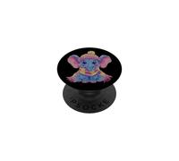 Cute Blue Pig Floral Portrait Farm Graphic Pink Glasses PopSockets Adhesive PopGrip