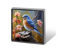 Cute Bluebird Suit Lapel Pin Fashion Lapel Pins for Men Women for Backpacks Funny Hat Brooch Pin Personalized Bag Lapel Badge Metal Novelty Buttons & Pins (Square)