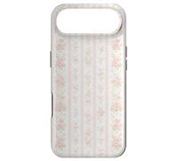 Cute Blushing Florals Pastel Flower Stripes Coastal Summer Case for iPhone Air