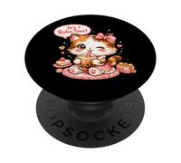 Cute Boba Cat Kawaii Bubble Tea Kitten It's Boba Time PopSockets Adhesive PopGrip
