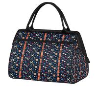 Cute Bone Stars Stripes Travel Duffle Bag for Women Men Kids Boys Girls Weekend Overnight Bags 24 L Holdall Tote Cabin Bag for Sports Gym Yoga