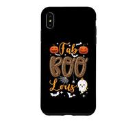 Cute Boo Ghost Halloween Fab Boo Lous Leopard Spooky Pumpkin Case for iPhone XS Max