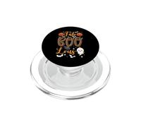 Cute Boo Ghost Halloween Fab Boo Lous Leopard Spooky Pumpkin PopSockets PopGrip for MagSafe
