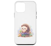 Cute Book Nerd Hedgehog Flowers Reading Library Case for iPhone 12 mini