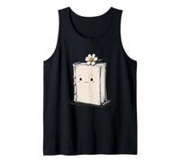 Cute Book with Flower Design Tank Top