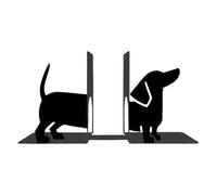 Cute Bookends Black Metal Bookend Dachshund Shape
