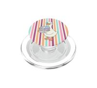 Cute Bookish Goose Librarian Book Reader Library PopSockets PopGrip for MagSafe