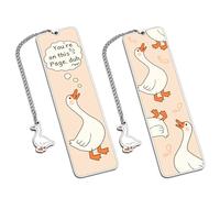 Cute Bookmarks for Book Lovers, Silly Goose Bookmark, Birthday Christmas Bookmark for Kids, Book Lover Gifts for Women, Funny Book Accessories for Reading Lovers, Book Club Gifts for Bookish Bookworm