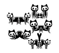 Cute Bookmarks | Pack of 10 Magnetic Skeleton Cats Page Holders - Bookmarks for Books, for Students, Readers, Adults, Women, Readers, Librarians, Gift Ideas, Birthdays