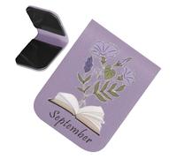 Cute Bookmarks - PU Leather Vintage Floral Marker,Magnetic Cute Book Marks | for Reading, Study, Journal, Planner, Notebook, School, Workplace, Girls, Boys, Teen, Men, Teacher, Lovers