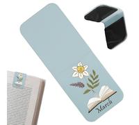Cute Bookmarks - Retro PU Leather Page Clip - Cute Magnetic Bookmarks - For Kids, Adults, Students and Reading Lovers at School, Work and Home