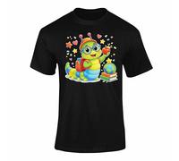 Cute Bookworm Caterpillar T Shirt for Kids and Adults World Book Day Reading Learning Design Black M Style 1