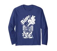 Cute Boop Ghost German Shepherd Halloween Long Sleeve T-Shirt