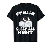 Cute Border Collie Nap All Day Sleep all Night Pajamas T-Shirt