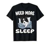 Cute Border Collie Need More Sleep Pajamas Nightgown T-Shirt