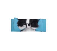 Cute Border Collie Print Baby Bow Headband - Delicate & Sensitive for Newborns, Stretchy Nylon Headbands