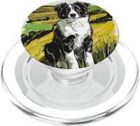 Cute Border Collie t featuring a Farm Dog PopSockets PopGrip for MagSafe
